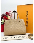 LOUIS VUITTON MONTAIGNE MM BAG IN BEIGE MONOGRAM EMPREINTE LEATHER