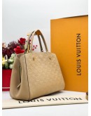 LOUIS VUITTON MONTAIGNE MM BAG IN BEIGE MONOGRAM EMPREINTE LEATHER