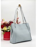 KATE SPADE HOBO SHOULDER BAG IN BABY BLUE PEBBLED LEATHER