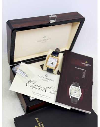 PATEK PHILLIPE GONDOLO REF 5135J ANNUAL CALENDAR MOON FACE 18K 750 YELLOW GOLD 38MM X 51MM AUTOMATIC WATCH