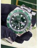 ROLEX HULK SUBMARINER DATE REF 116610LV GREEN DIAL 40MM AUTOMATIC WATCH