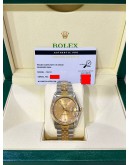 ROLEX DATEJUST 36 HALF 18K 750 YELLOW GOLD JUBILEE DIAMONDS REF 16233 CHAMPAGNE DIAMONDS DIAL 36MM AUTOMATIC WATCH