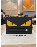 FENDI CLUTCH MONSTER EDITION IN LEATHER WITH SILVER HARDWARE