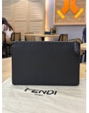 FENDI CLUTCH MONSTER EDITION IN LEATHER WITH SILVER HARDWARE