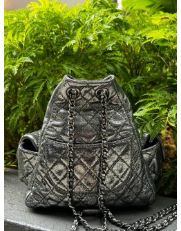 CHANEL MINI SILVER SPLIT UP BACKPACK SHW