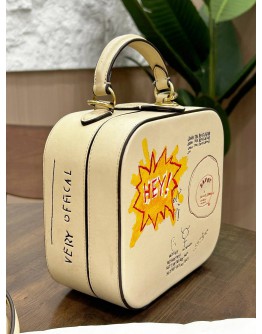 SEASONAL LIMITED SPECIAL EDITION COACH X JEAN-MICHEL BASQUIAT TOP HANDLE CROSSBODY BAG