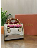 GUCCI NOJUM DIANA MINI PYTHON BAMBOO HANDLE HANDBAG