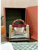GUCCI NOJUM DIANA MINI PYTHON BAMBOO HANDLE HANDBAG