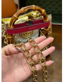 GUCCI NOJUM DIANA MINI PYTHON BAMBOO HANDLE HANDBAG