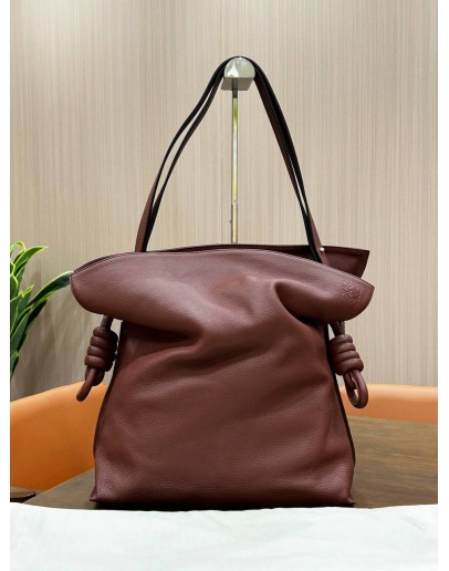 LOEWE FLAMENCO KNOT LEATHER SHOULDER BAG