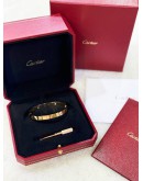 CARTIER LOVE BRACELET 18K 750 ROSE GOLD WITH DIAMOND SIZE 17