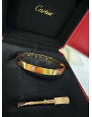 CARTIER LOVE BRACELET 18K 750 ROSE GOLD WITH DIAMOND SIZE 17