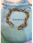 TIFFANY & CO 18K 750 YELLOW GOLD CLASPING OVAL LINK BRACELET