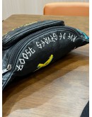 BALENCIAGA BLACK GRAFFITI EXPLORER POUCH WAIST BUMBAG  