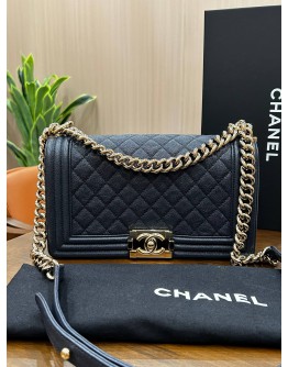 CHANEL MEDIUM LEBOY CAVIAR LEATHER 