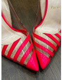 CHRISTIAN LOUBOUTIN PIVICHIC 100 NEON PINK STRIPES   