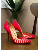 CHRISTIAN LOUBOUTIN PIVICHIC 100 NEON PINK STRIPES   