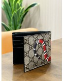 GUCCI KINGSNAKE PRINT GG SUPREME CANVAS BI-FOLD WALLET