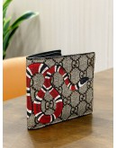 GUCCI KINGSNAKE PRINT GG SUPREME CANVAS BI-FOLD WALLET