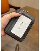 COACH ZIP CARD CASE IN BLOCKED SIGNATURE CANVAS 