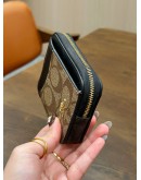 COACH ZIP CARD CASE IN BLOCKED SIGNATURE CANVAS 