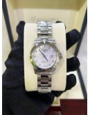 LONGINES CONQUEST LADY REF L3.376.4.76.6 SILVER DIAL 29.5MM QUARTZ WATCH