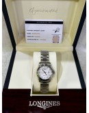 LONGINES CONQUEST LADY REF L3.376.4.76.6 SILVER DIAL 29.5MM QUARTZ WATCH