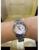 LONGINES CONQUEST LADY REF L3.376.4.76.6 SILVER DIAL 29.5MM QUARTZ WATCH