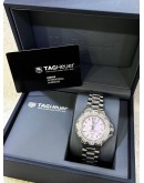 TAG HEUER FORMULA 1 LADY REF WAC1216 DIAMOND BEZEL PINK MOTHER OF PEARL DIAL 35MM QUARTZ WATCH