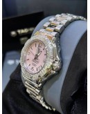 TAG HEUER FORMULA 1 LADY REF WAC1216 DIAMOND BEZEL PINK MOTHER OF PEARL DIAL 35MM QUARTZ WATCH