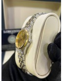 LONGINES FLAGSHIP HALF 18K 750 YELLOW GOLD REF L4.274.3.37.7 GOLD DIAMOND DIAL 26MM AUTOMATIC WATCH