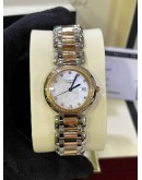 LONGINES PRIMALUNA DIAMOND HALF 18K 750 ROSE GOLD REF L8.112.5.89.6 MOTHER OF PEARL DIAL 30MM QUARTZ WATCH 