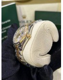 ROLEX OYSTER PERPETUAL DATEJUST 31MM DIAMONDS & WHITE DIAL WITH HALF 18K 750 YELLOW GOLD JUBILEE LINKS REF 178343 AUTOMATIC WATCH