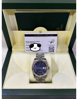 ROLEX DATEJUST 36 REF 116234 JUBILEE BLUE COMPUTER ROMAN NUMBERALS DIAL 36MM AUTOMATIC WATCH 
