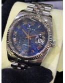 ROLEX DATEJUST 36 REF 116234 JUBILEE BLUE COMPUTER ROMAN NUMBERALS DIAL 36MM AUTOMATIC WATCH 