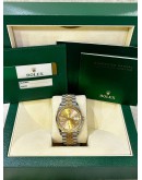 ROLEX DATEJUST JUBILEE 36 REF 126233 HALF 18K 750 YELLOW GOLD CHAMPAGNE DIAL 36MM AUTOMATIC WATCH