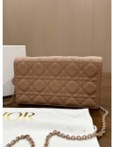 CHRISTIAN DIOR LADY DIOR WOC IN DUSTY ROSE ULTRAMATTE CANNAGE CALF LEATHER
