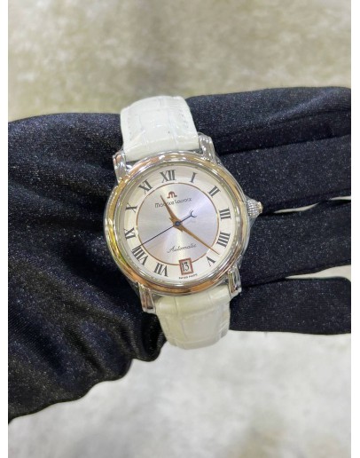 MAURICE LACROIX REF 68774 SIKVER ROMAN NUMBERALS DIAL 35MM AUTOMATIC WATCH
