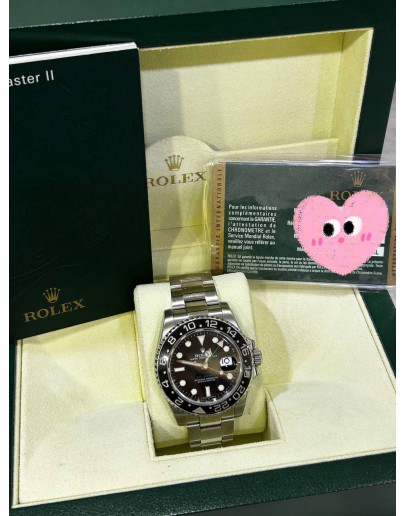 ROLEX GMT-MASTER II REF 116710LN 40MM AUTOMATIC WATCH 