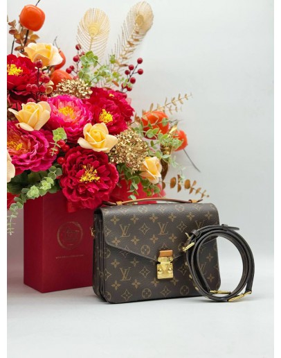 LOUIS VUITTON POCHETTE METIS IN BROWN MONOGRAM CANVAS BAG 