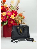 YSL SAINT LAURENT BABY CABAS IN BLACK CALFSKIN LEATHER
