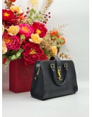 YSL SAINT LAURENT BABY CABAS IN BLACK CALFSKIN LEATHER