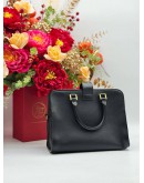 YSL SAINT LAURENT BABY CABAS IN BLACK CALFSKIN LEATHER