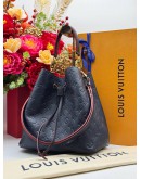 LOUIS VUITTON NEONOE MM IN DARK BLUE MONOGRAM EMPREINTE LEATHER
