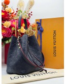 LOUIS VUITTON NEONOE MM IN DARK BLUE MONOGRAM EMPREINTE LEATHER