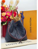 LOUIS VUITTON NEONOE MM IN DARK BLUE MONOGRAM EMPREINTE LEATHER