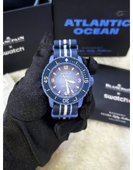 SWATCH X BLANCPAIN SCUBA FIFTY FATHOMS ATLANTIC OCEAN REF S035A100 42.3MM AUTOMATIC WATCH 