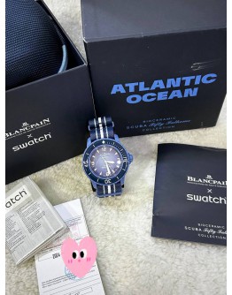 SWATCH X BLANCPAIN SCUBA FIFTY FATHOMS ATLANTIC OCEAN REF S035A100 42.3MM AUTOMATIC WATCH 