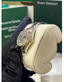 ROLEX LADY DATEJUST REF 179161 HALF 18K 750 ROSE GOLD BROWN DIAMOND DIAL 26MM AUTOMATIC WATCH