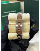 ROLEX LADY DATEJUST REF 179161 HALF 18K 750 ROSE GOLD BROWN DIAMOND DIAL 26MM AUTOMATIC WATCH